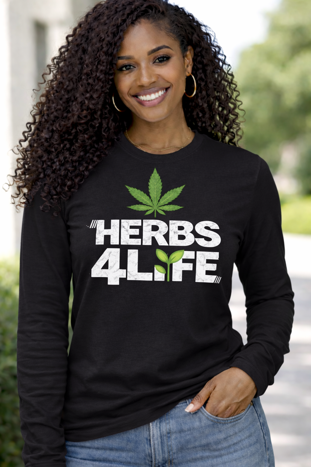HERBS 4 LYFE – Cannabis Leaf – T-Shirt
