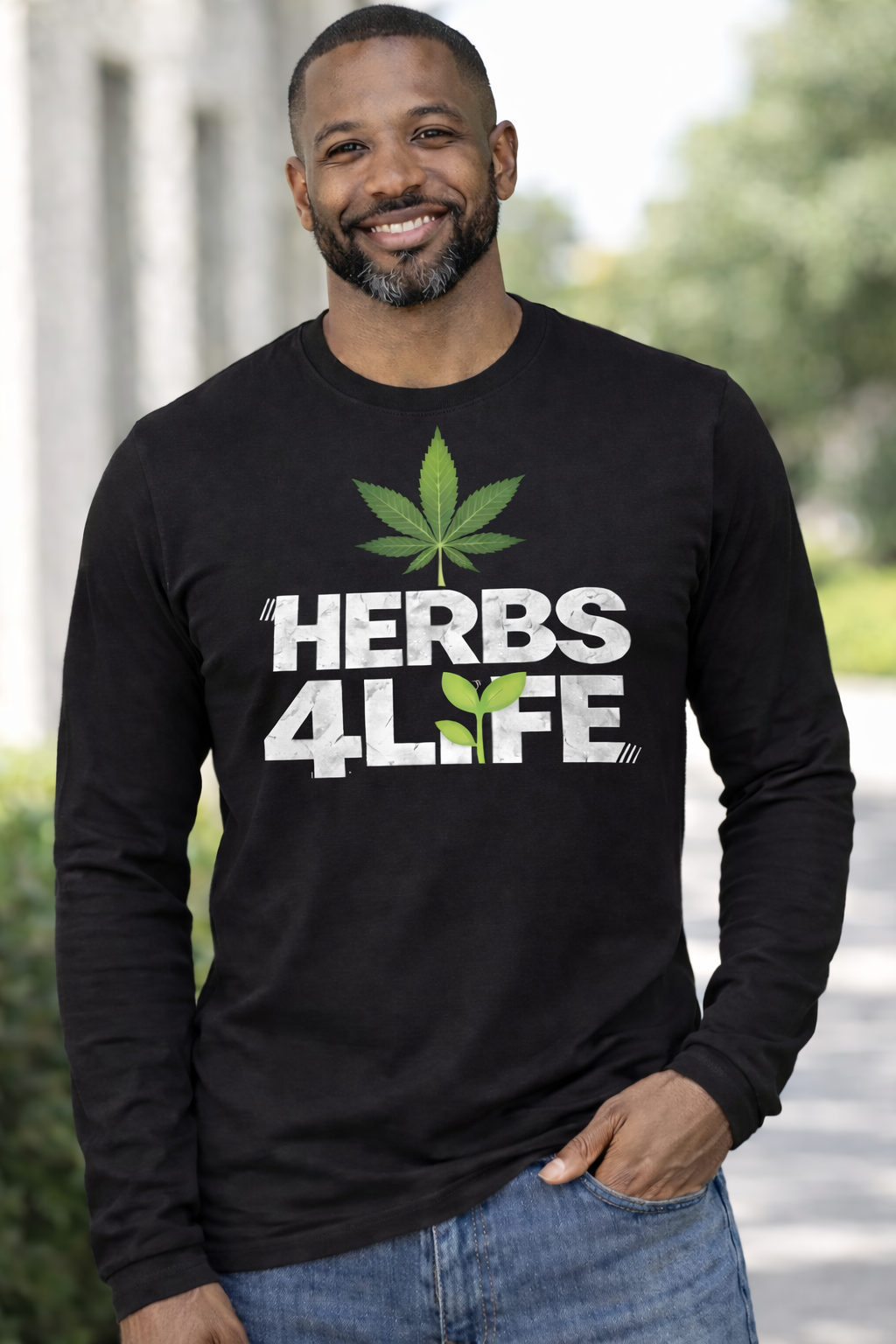 HERBS 4 LYFE – Cannabis Leaf – Long Sleeve