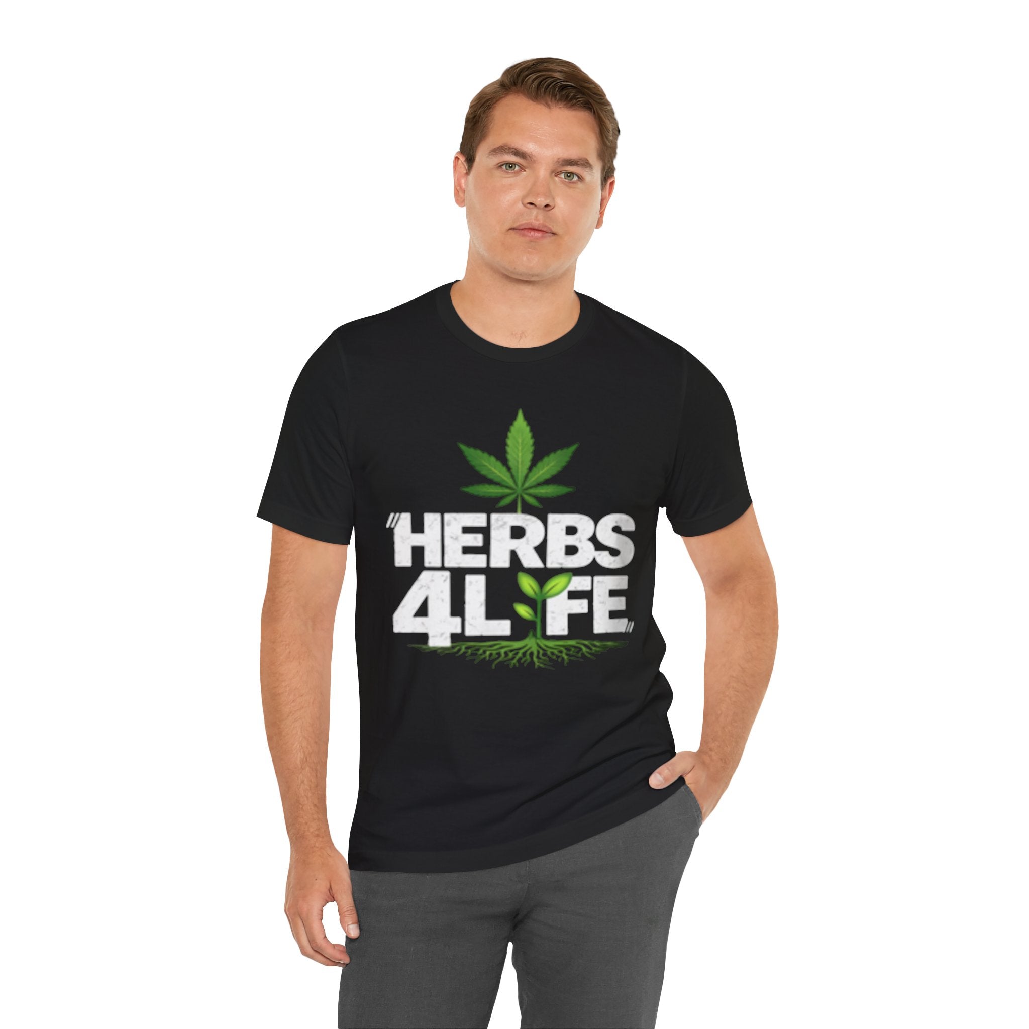 HERBS 4 LYFE – Cannabis Leaf – T-Shirt